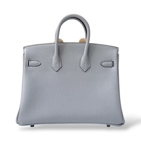 Сумка Herm&egrave;s Birkin 30 Verso з шкіри Togo у кольорі сіро-блакитний 1684 фото