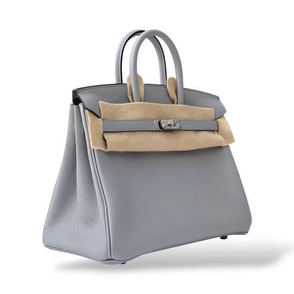Сумка Herm&egrave;s Birkin 30 Verso з шкіри Togo у кольорі сіро-блакитний 1684 фото